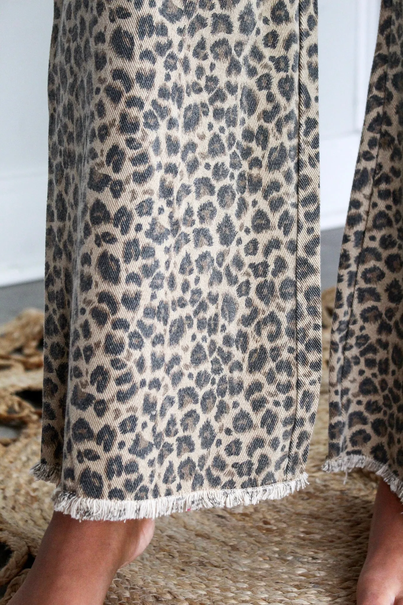 Veronica Leopard Wide Leg Jean