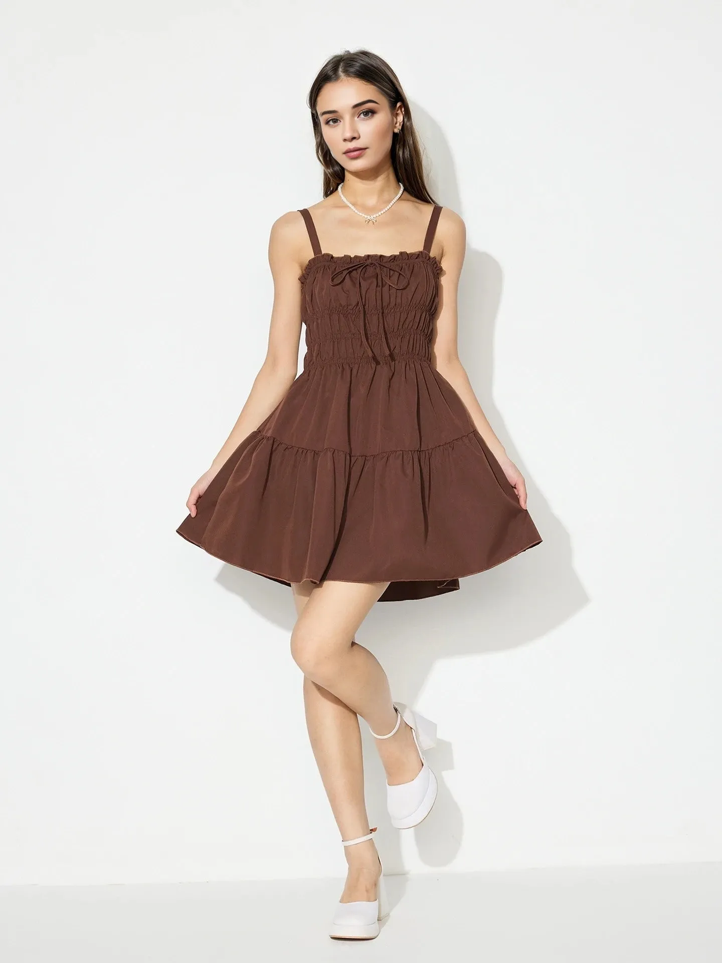 Waist-Tie A-Line Dress