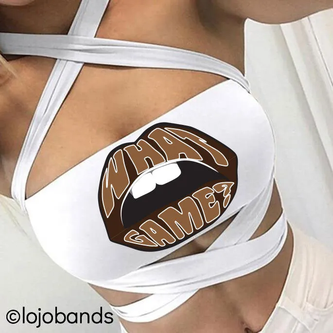 What Game White Multiway Bandeau