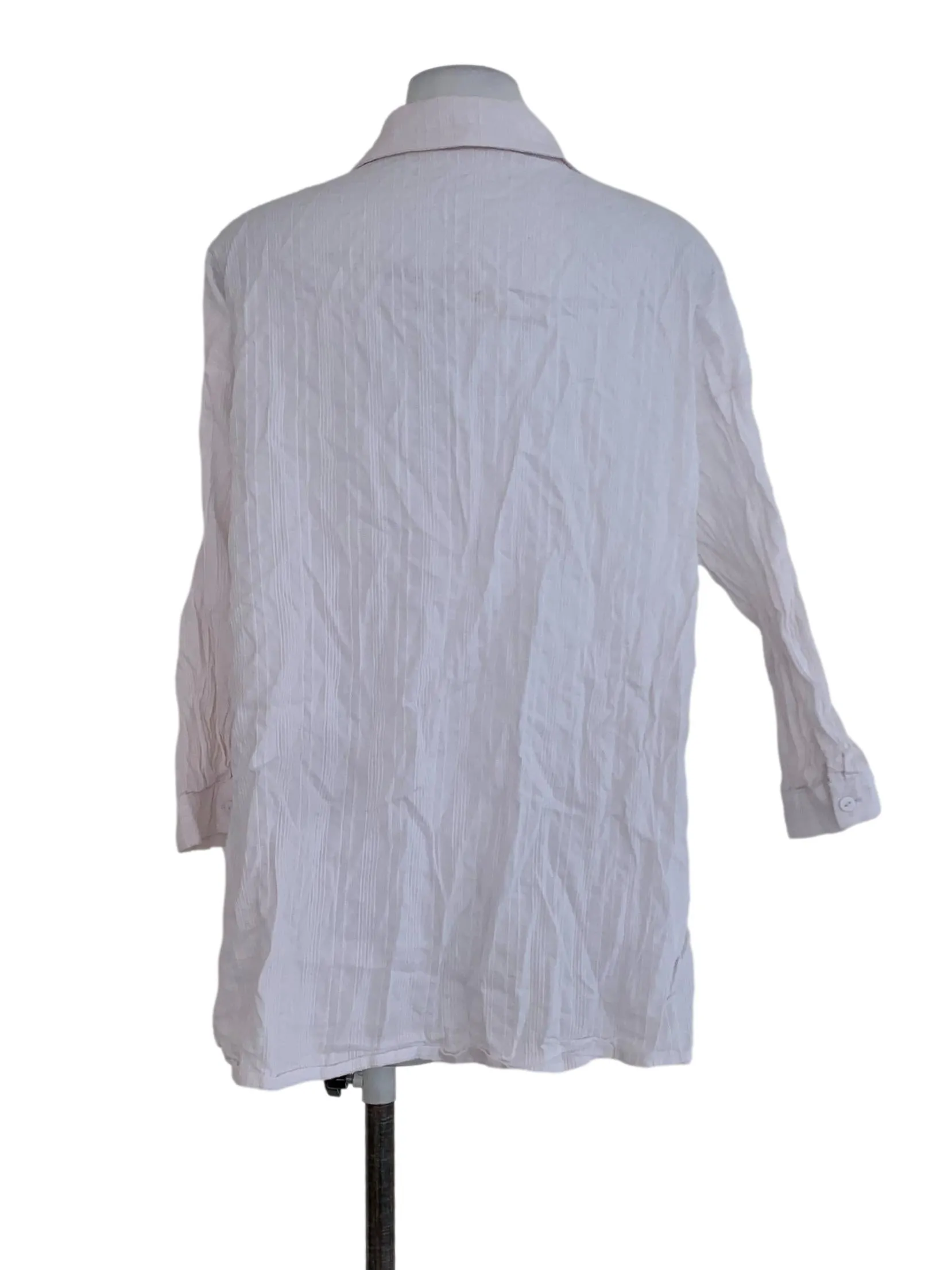 White Candy Stripe Buttoned Down Blouse