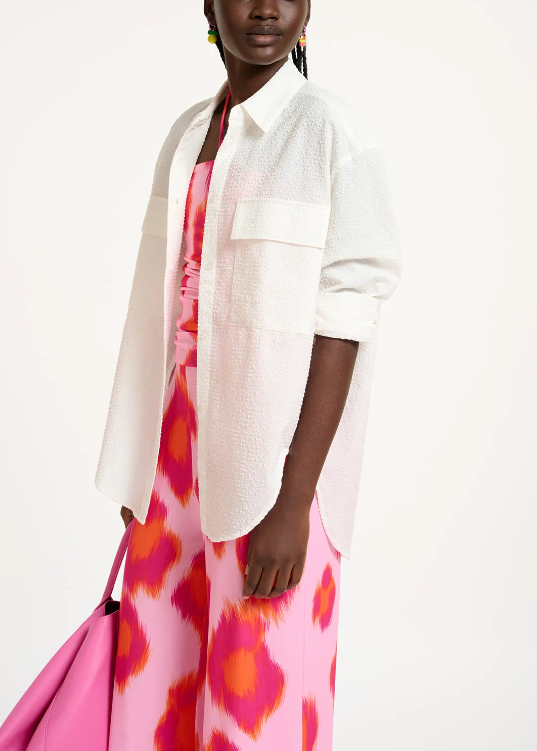 White oversized shirt