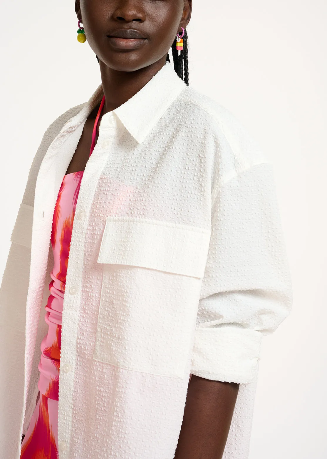 White oversized shirt