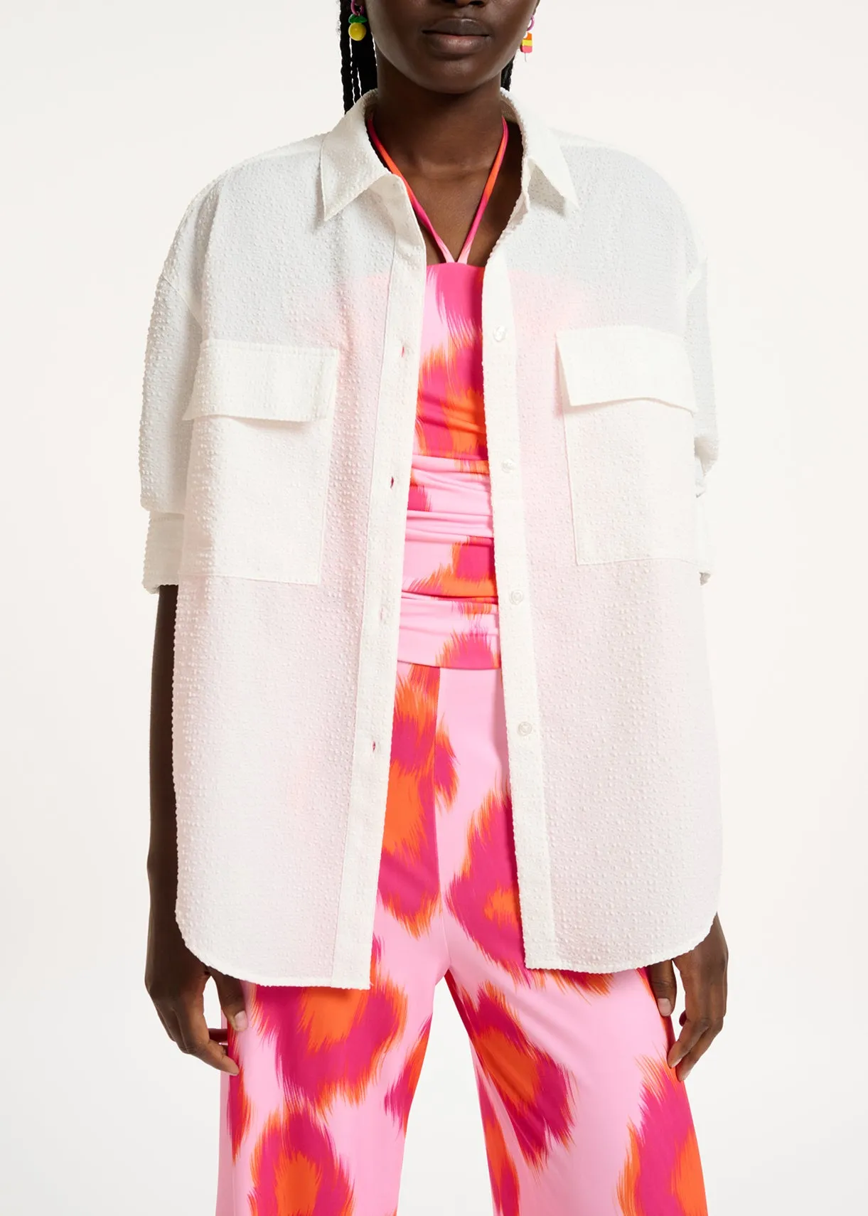 White oversized shirt