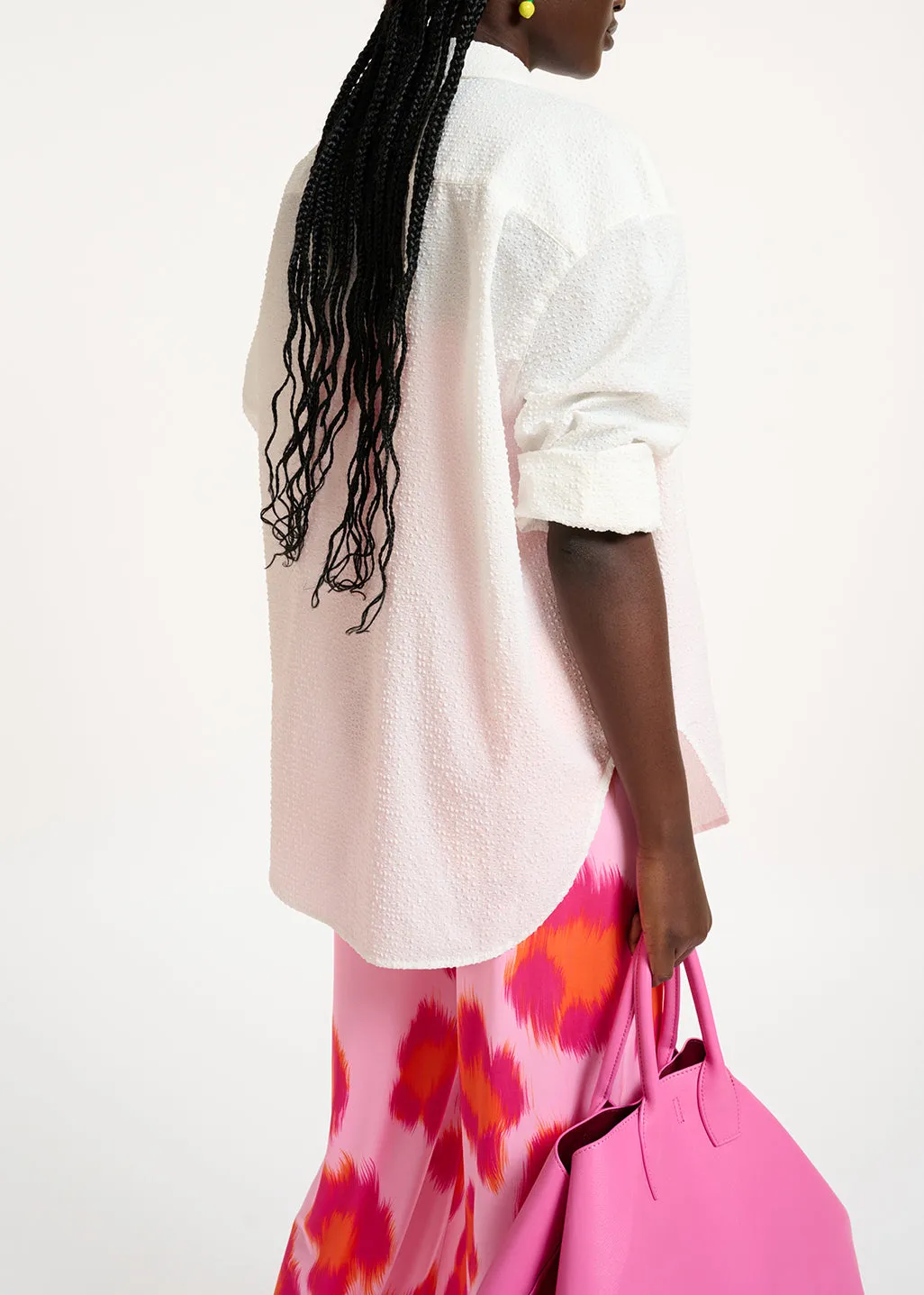 White oversized shirt