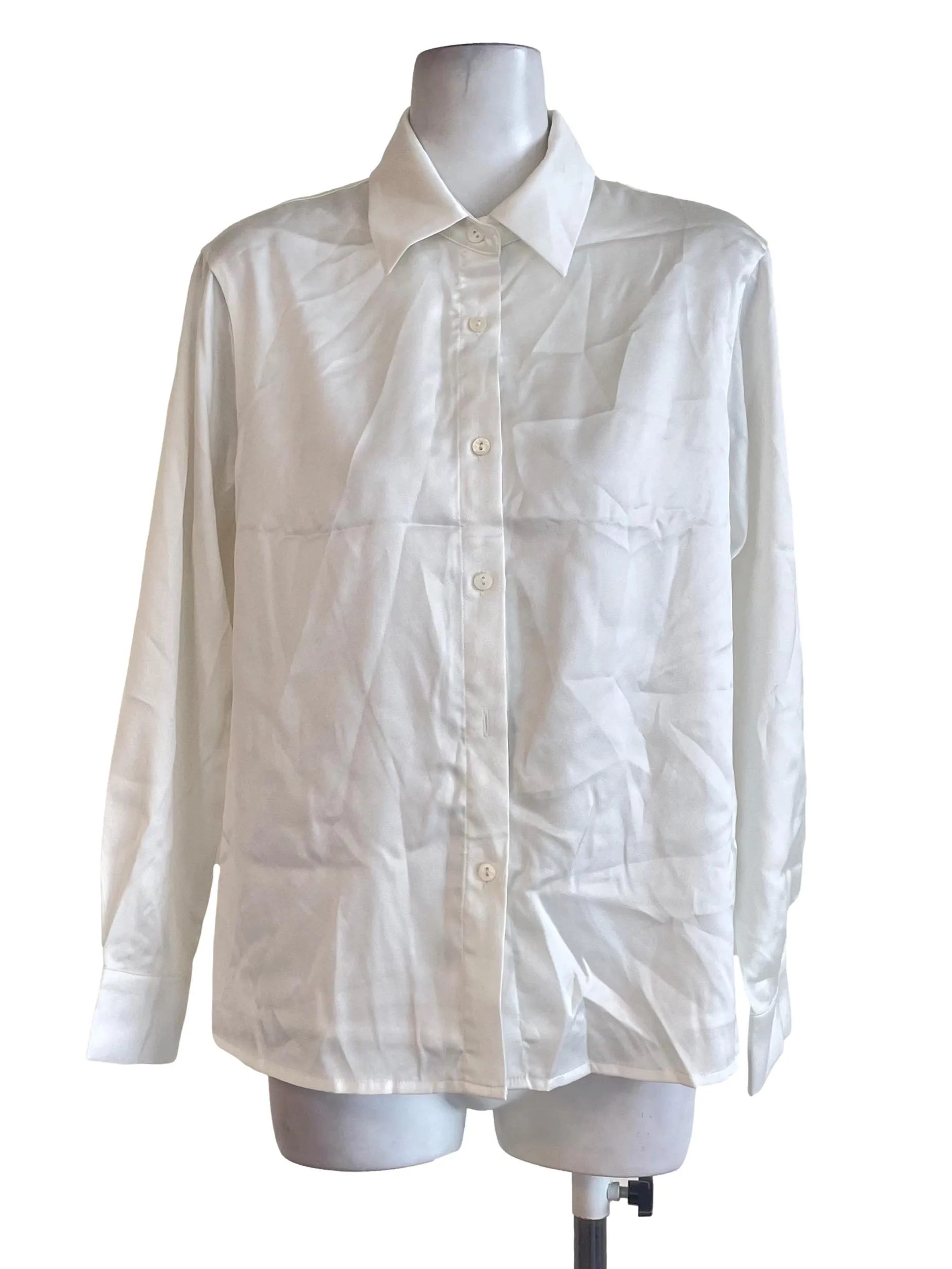 White Satin Shirt