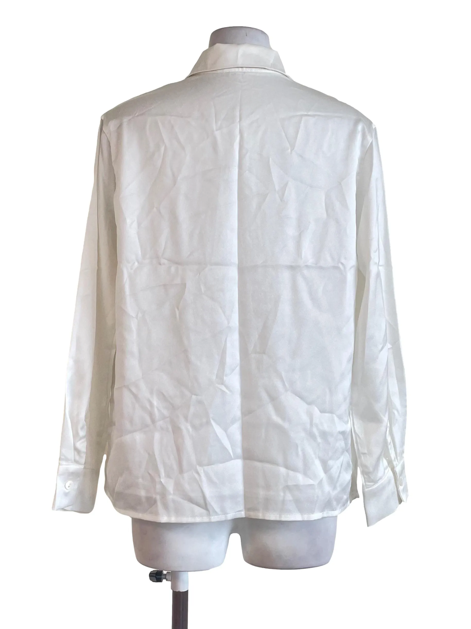 White Satin Shirt