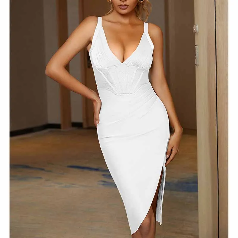 Women's Celebrity Bandage Bodycon Dress Strap Party Pencil Dress