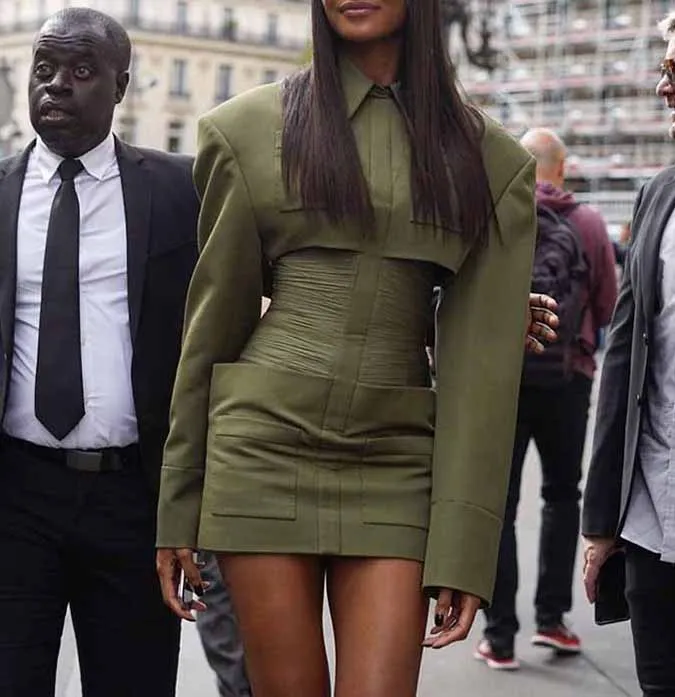 Women's Collar Long Sleeve Bodycon Pencil Mini Dress