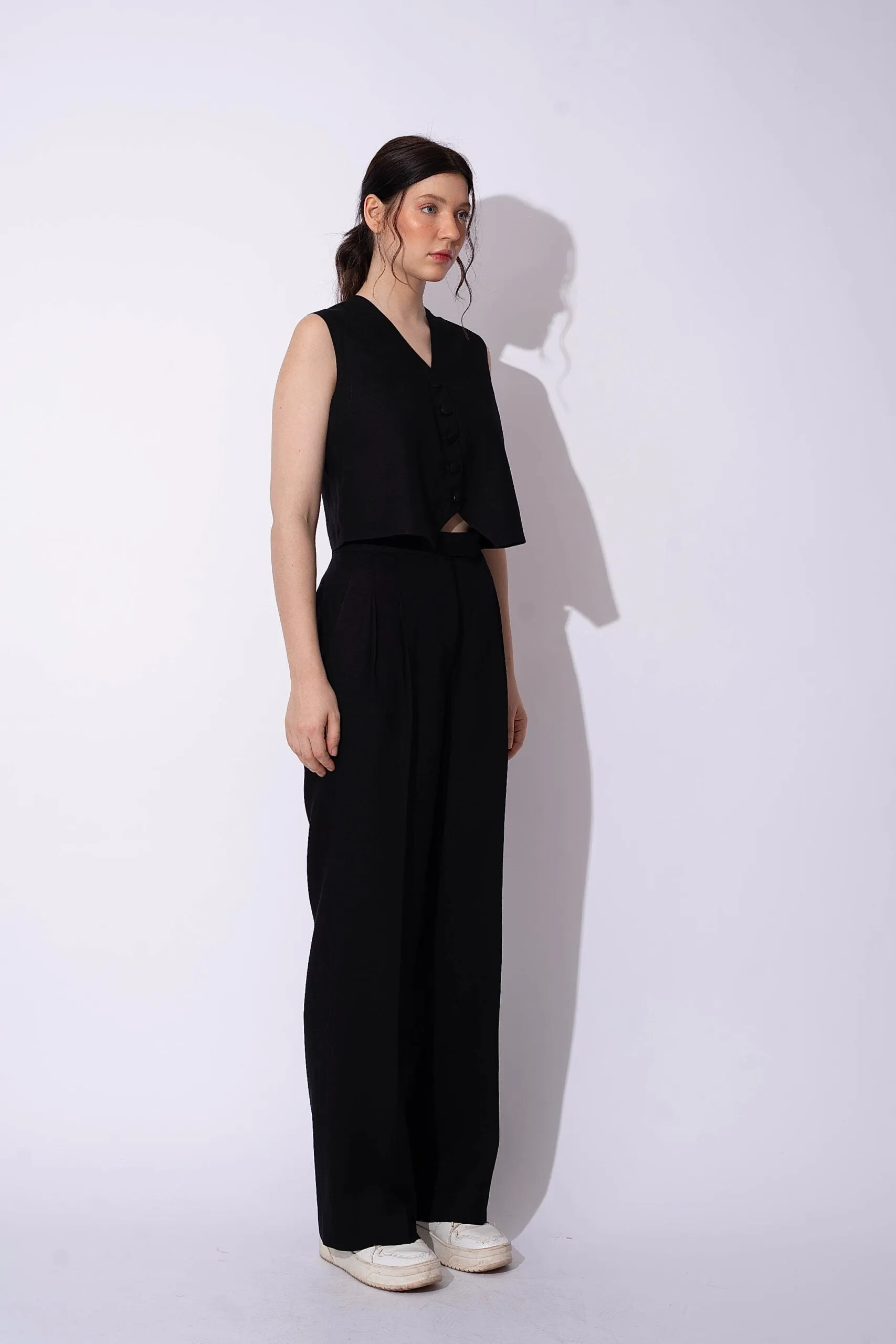 Women's Formal Linen Waistcoat with Pants