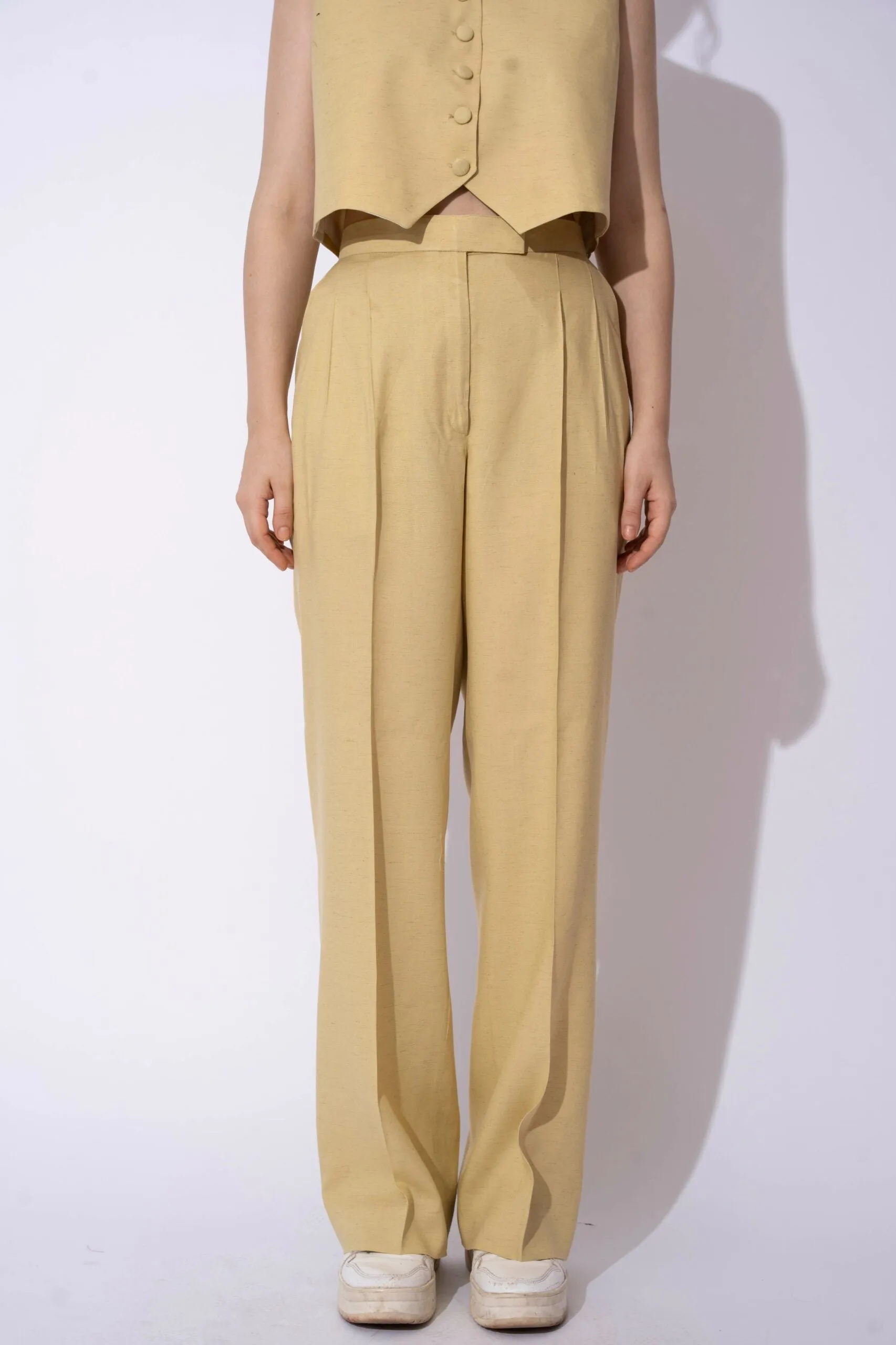 Women's Formal Linen Waistcoat with Pants