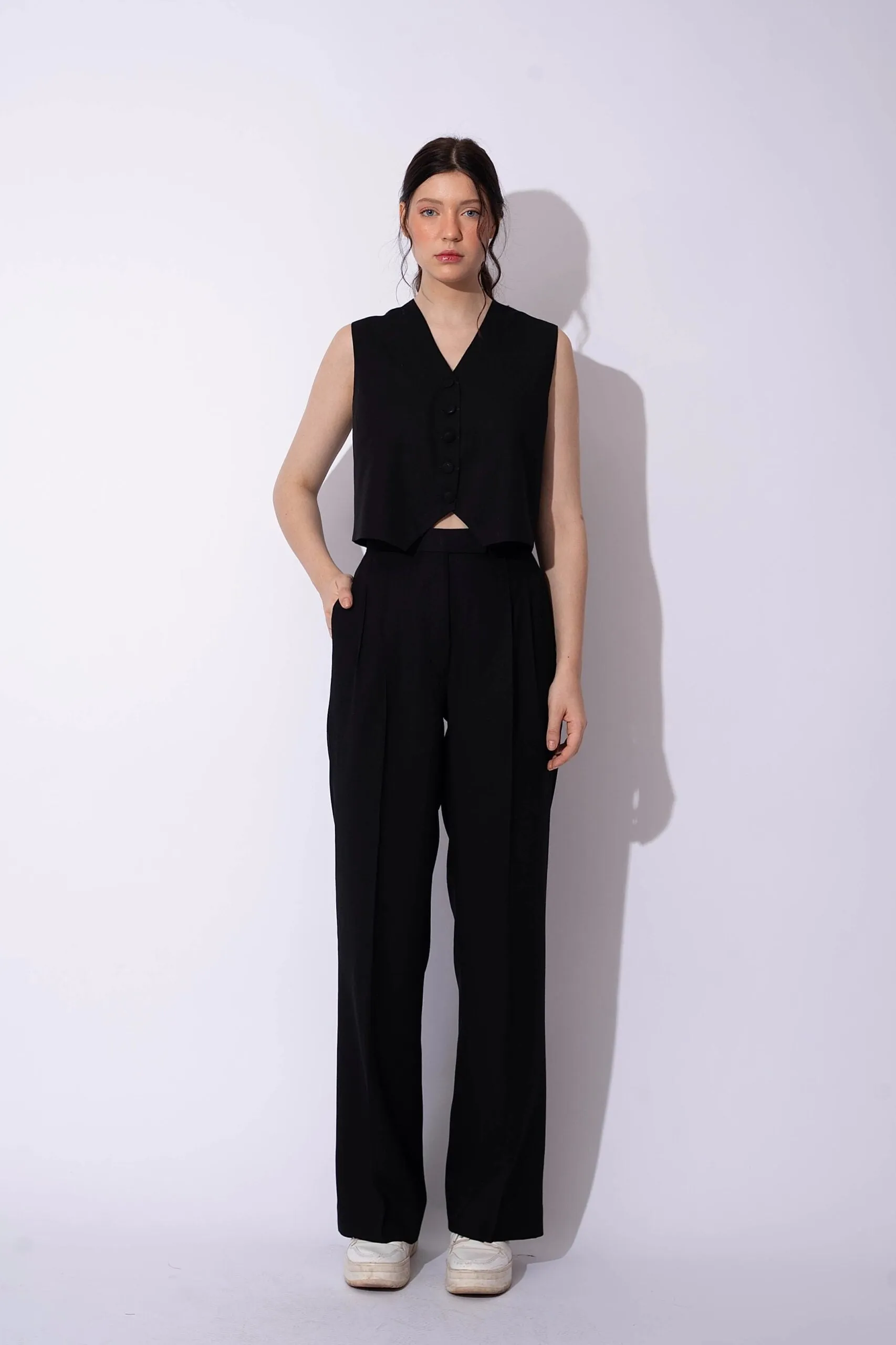 Women's Formal Linen Waistcoat with Pants