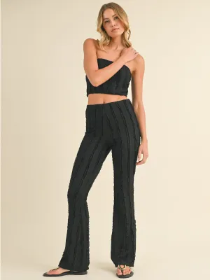 WOMEN'S SLEEVELESS CROP TOP & WIDE LEG PANTS DETAILED 2PC. SET