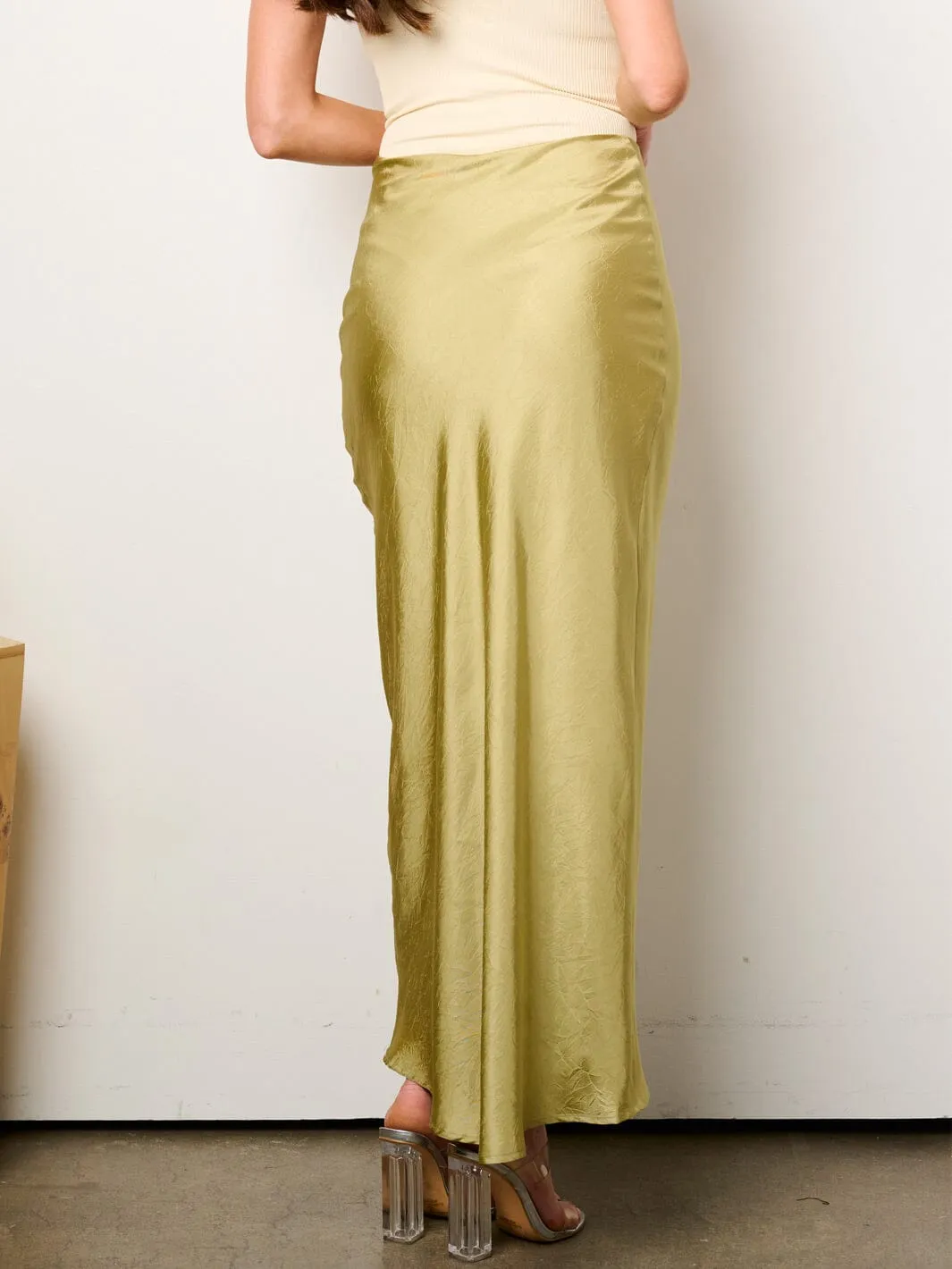 WOMEN'S ZIP UP BODYCON MAXI SKIRT