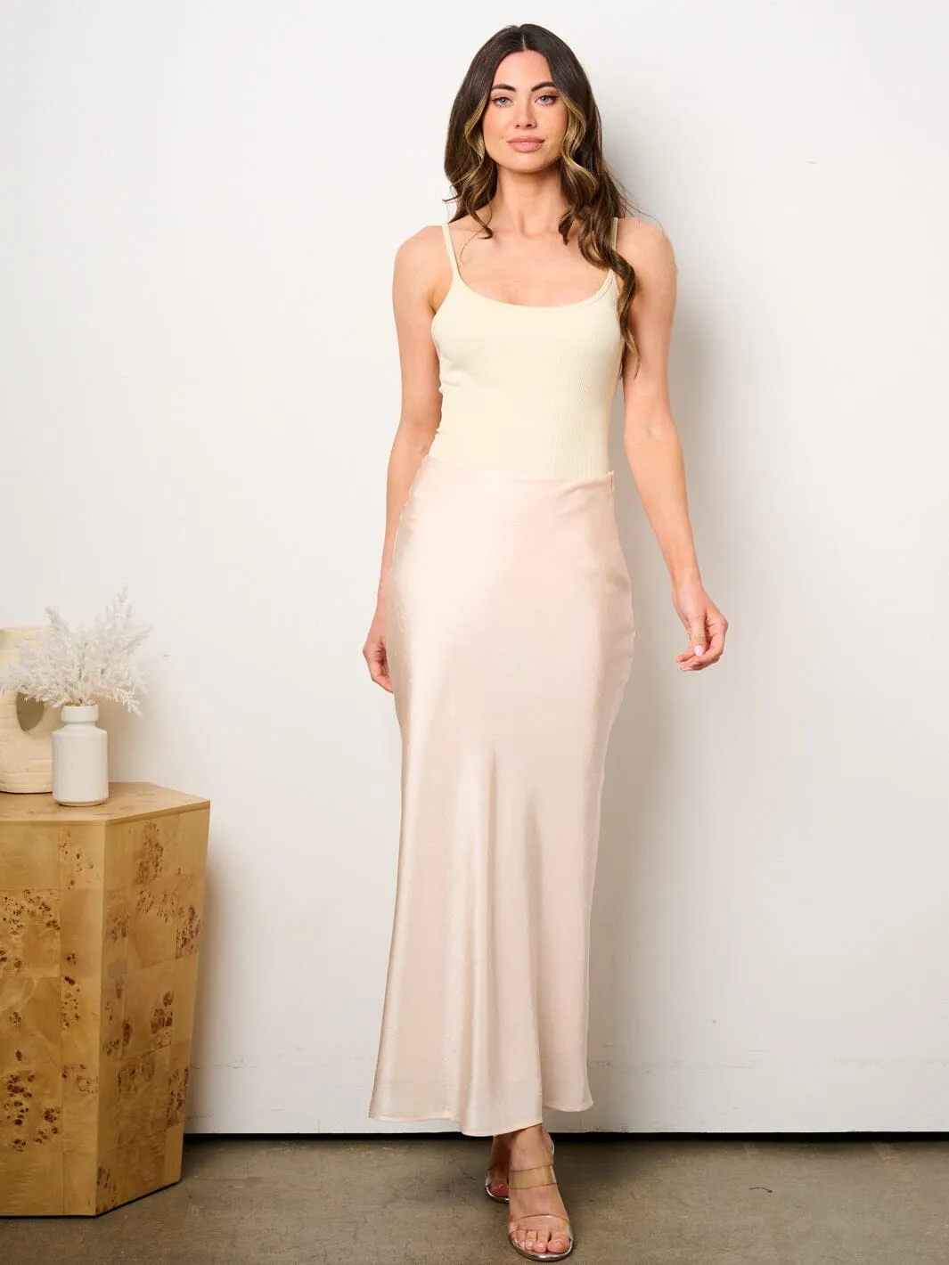 WOMEN'S ZIP UP BODYCON MAXI SKIRT