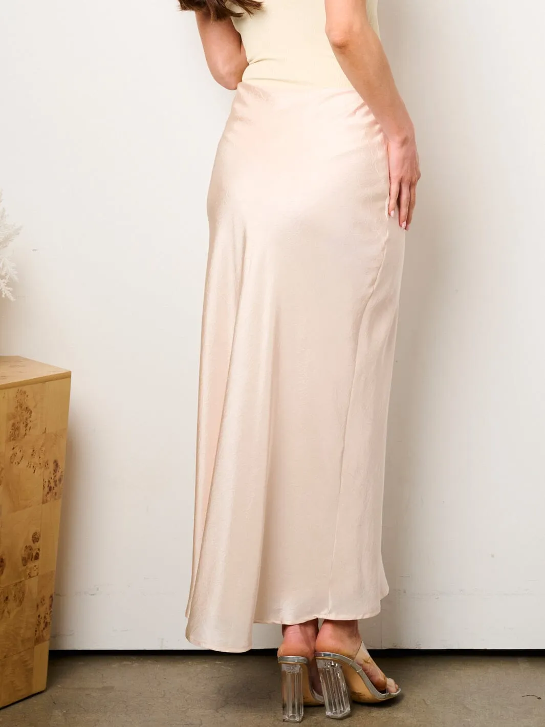 WOMEN'S ZIP UP BODYCON MAXI SKIRT
